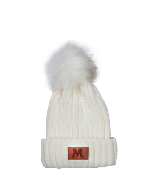 Cream Pom Beanie